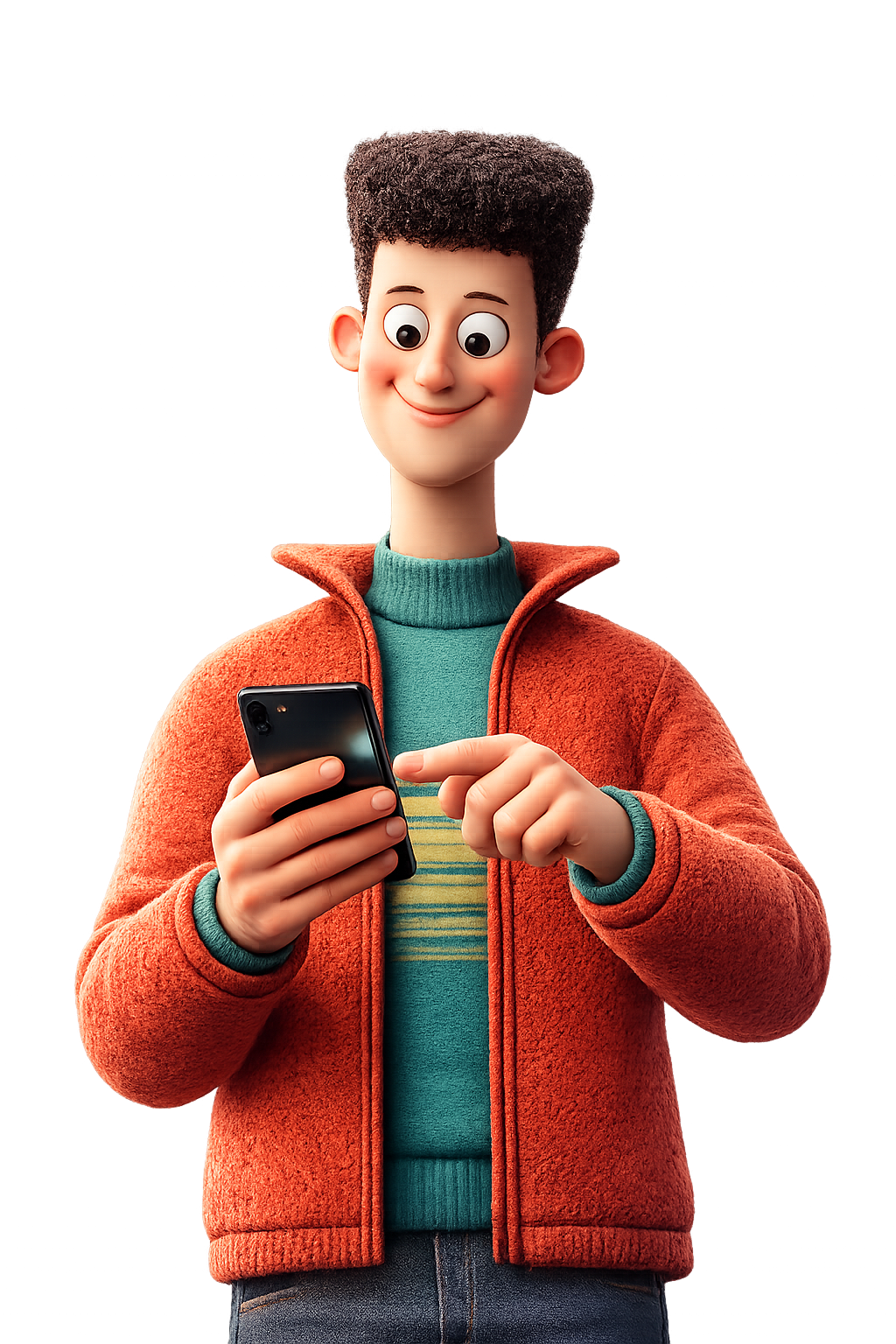 Mascota usando la app